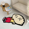 VIKAMA Humorous Cartoon Character Carpet - Soft Anti-Slip Bedroom & Living Room Floor Mat