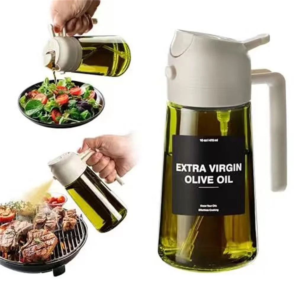 2-in-1 Olive Oil Dispenser & Sprayer (16oz / 470ml)