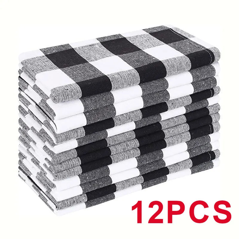 Set Of 6/12/24 40x40cm Tablecloth Napkins, Durable Polyester Thickened Pads, Reusable Kitchen, Dining, Holiday Decorations