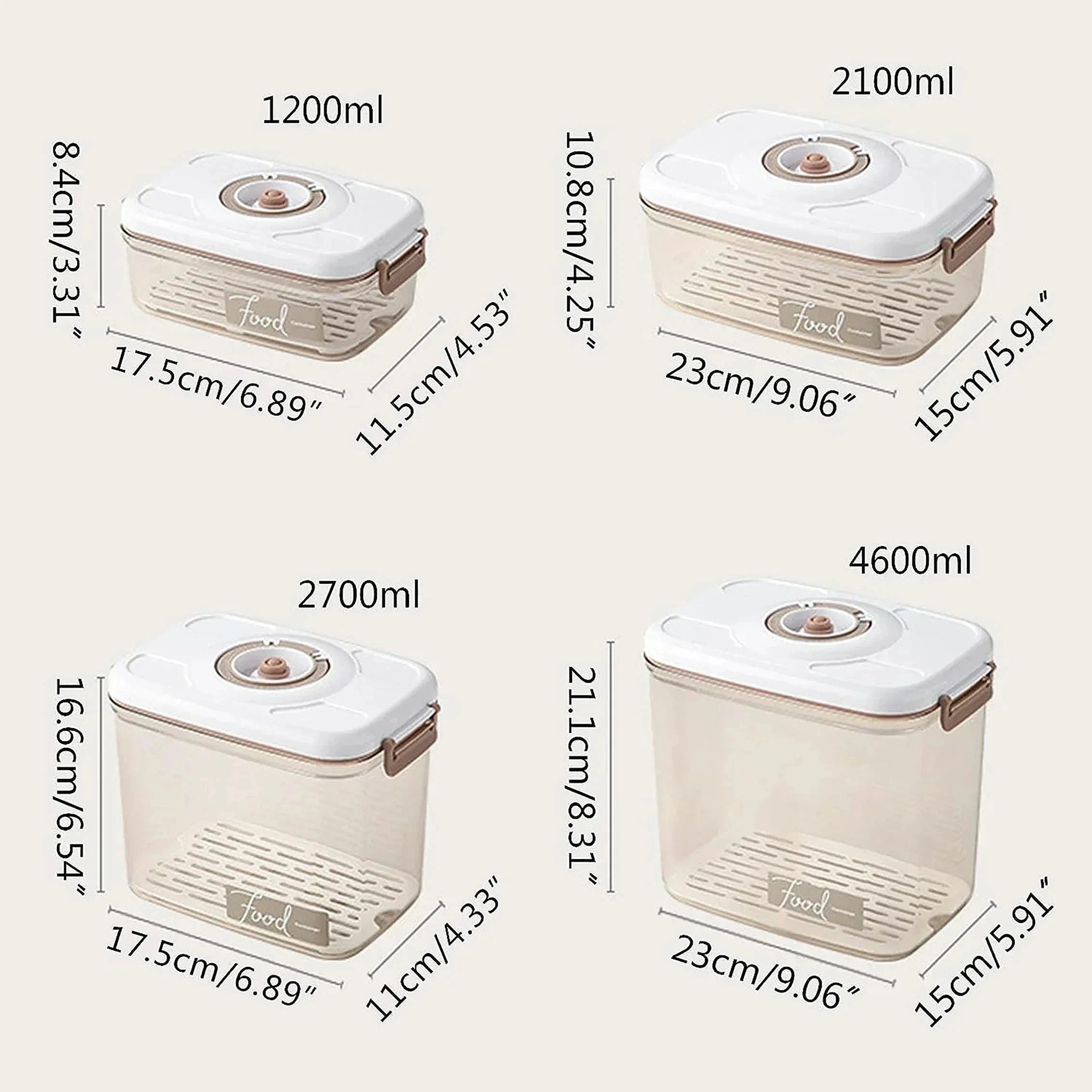 Vacuum Sealed Food Storage Box - Large Capacity Transparent Fresh-Keeping Kitchen Container with Pump