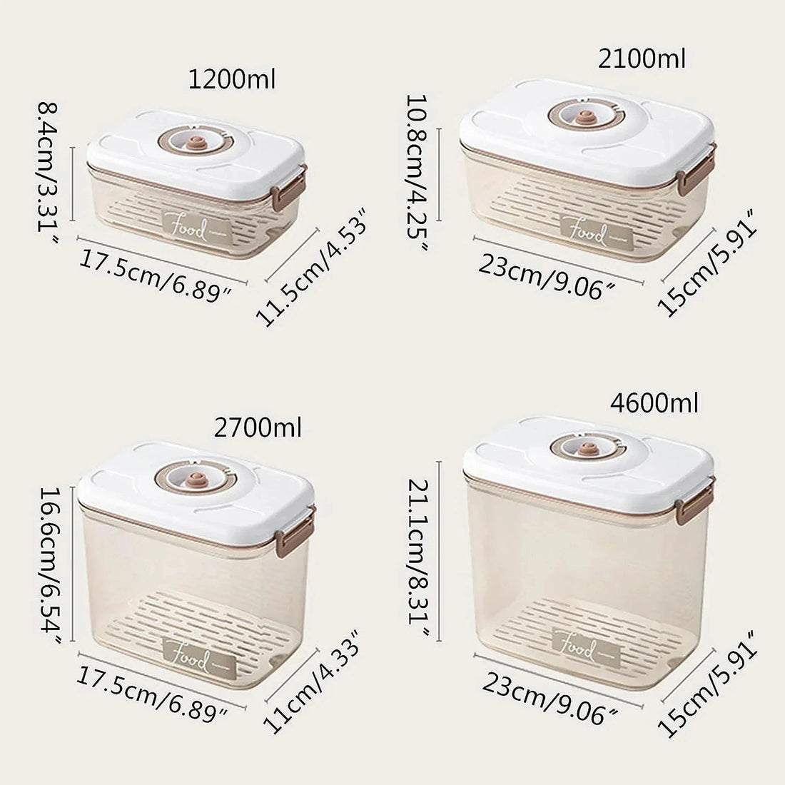 Vacuum Sealed Food Storage Box - Large Capacity Transparent Fresh-Keeping Kitchen Container with Pump