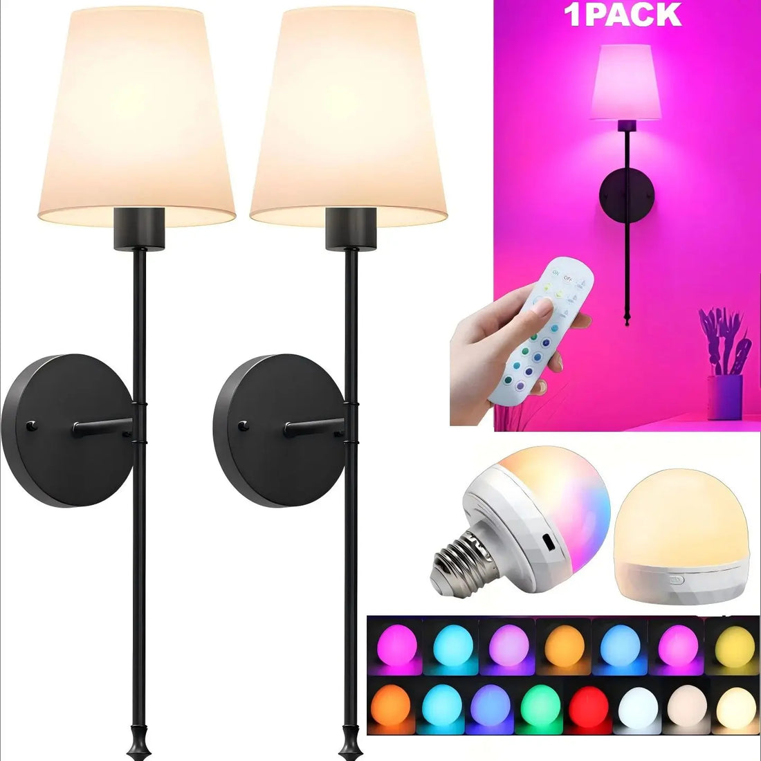 Smart LED Wall Lamp WiFi Control Modern Wall Sconce