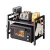 Expandable Microwave Shelf Organizer (42-64cm) - Moisture & Rust Proof Countertop Storage Rack