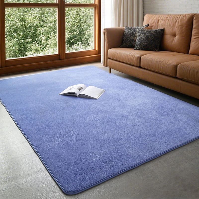 VIKAMA Modern Coral Velvet Carpet - Soft Non-Slip Large Area Rug for Living Room, Bedroom & Kids Play Mat