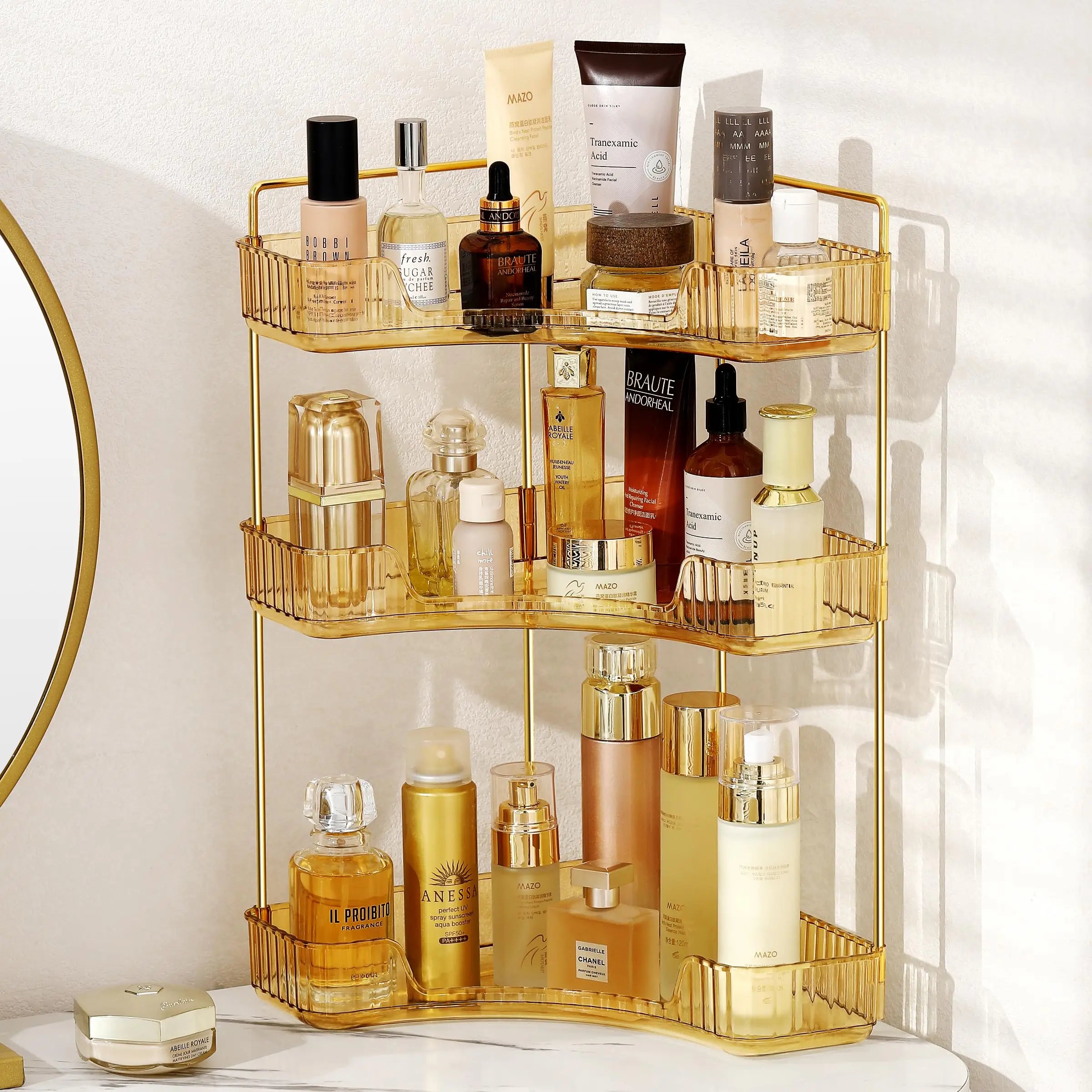 Bathroom Countertop Skincare & Perfume Organizer Tray