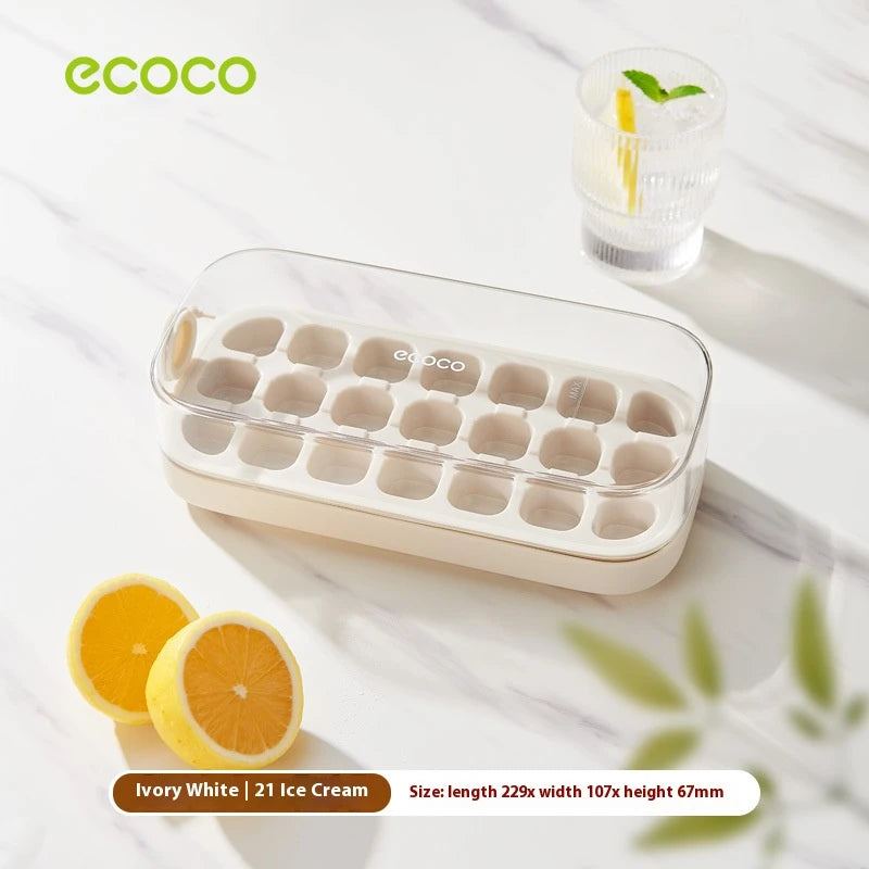 Ice Cube Tray with Lid & Bin, Quick-Release Freezer Ice Mold Set (7/14/21 PCs)