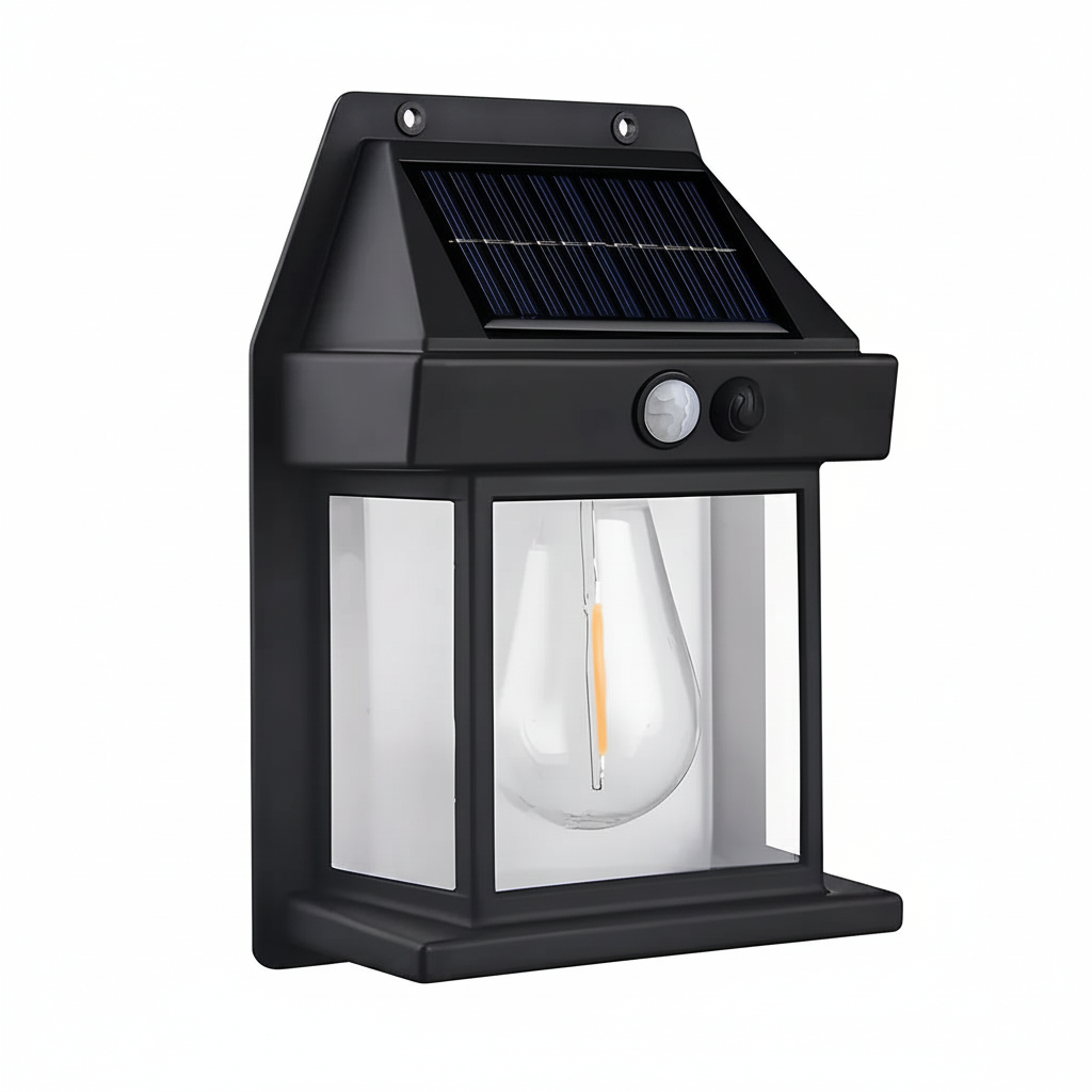Solar Powered Waterproof LED Wall Light with Motion Sensor for Outdoor Garden