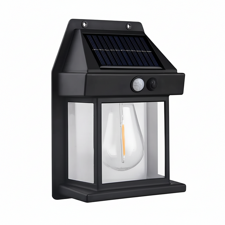 Solar Powered Waterproof LED Wall Light with Motion Sensor for Outdoor Garden