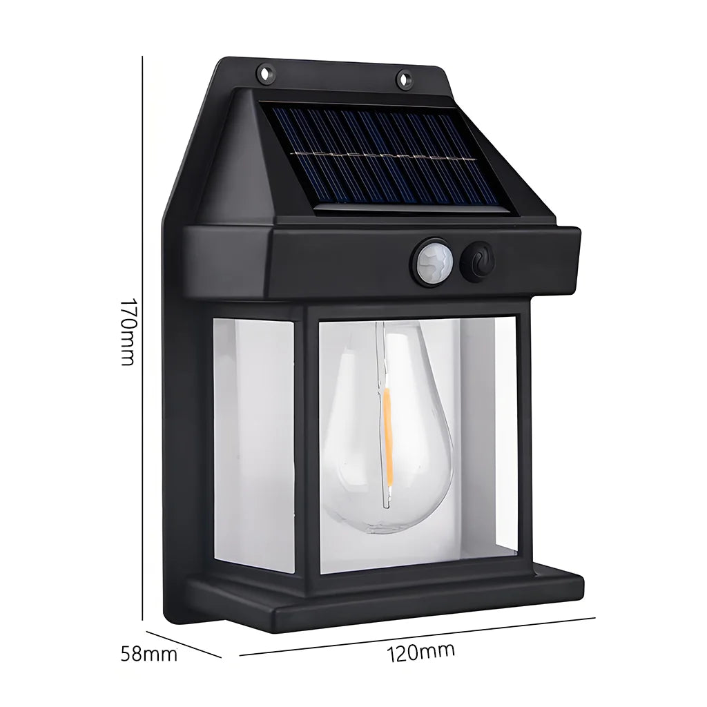Solar Powered Waterproof LED Wall Light with Motion Sensor for Outdoor Garden