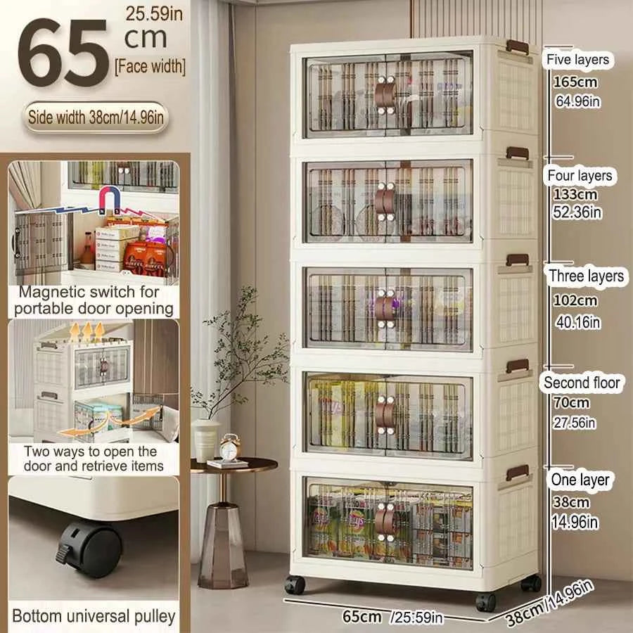 Large Capacity Foldable Wardrobe Storage Cabinet - Dustproof Closet Organizer, Easy to Install - Hom Haven