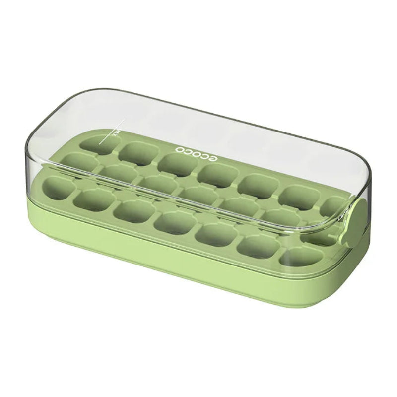 Ice Cube Tray with Lid & Bin, Quick-Release Freezer Ice Mold Set (7/14/21 PCs)