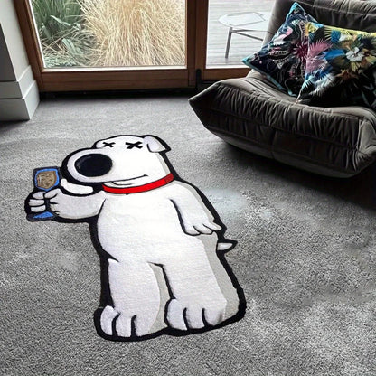 VIKAMA Cartoon Bear Irregular Shaped Carpet - Soft Bedside Rug for Bedroom & Living Room Decor - Hom Haven