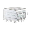 2-Layer Drawer Type Egg Storage Box - Large Capacity Fridge Egg Organizer Rack