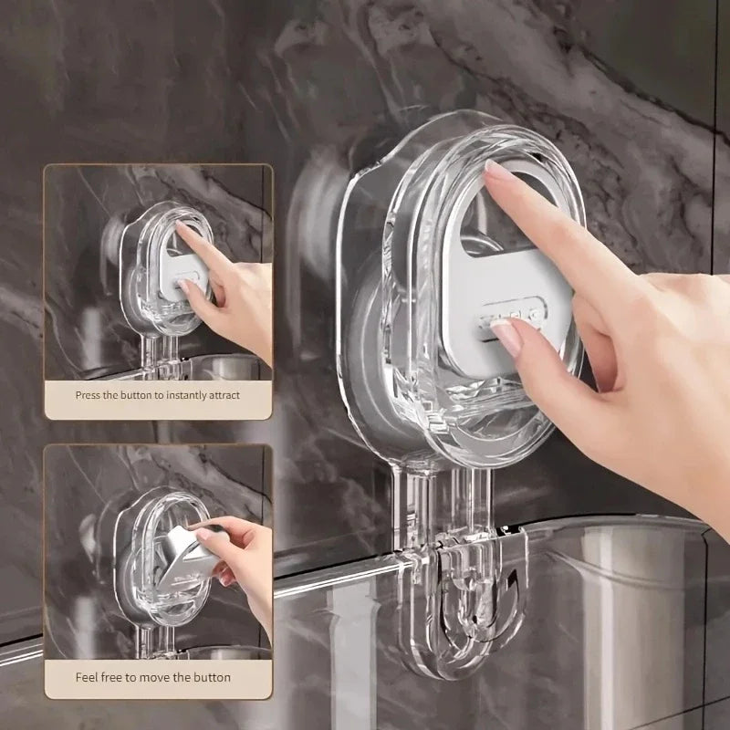 No-Drill Suction Bathroom Storage Shelf Organizer