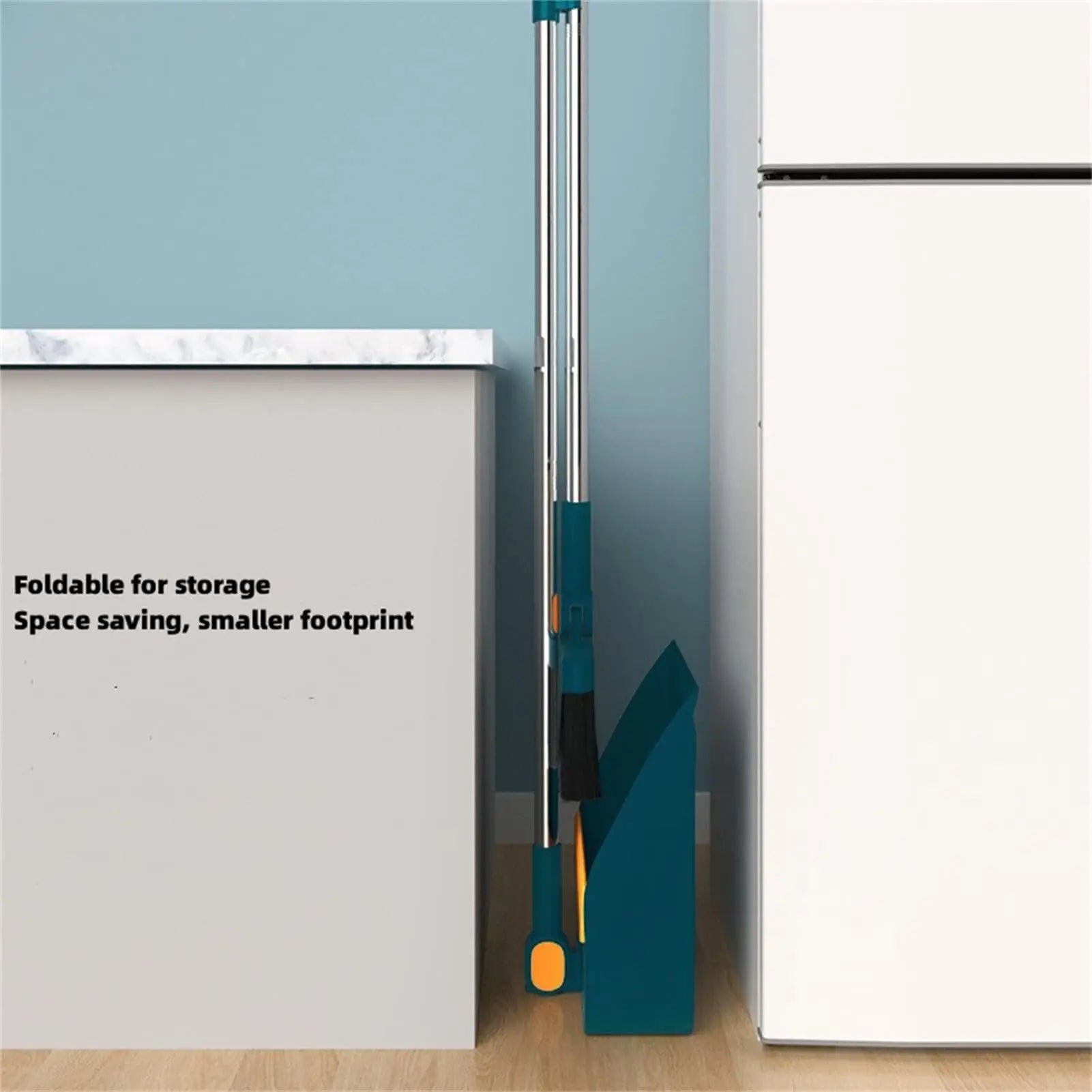 Foldable Broom and Dustpan Set 180° Rotating Household Cleaning Tool