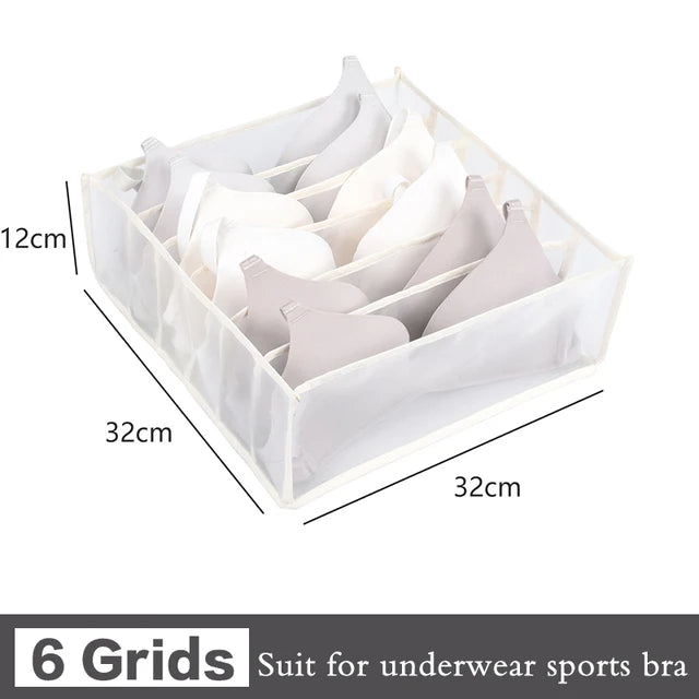 Foldable Underwear Drawer Organizer - Closet Divider Storage Box for Socks, Bras & Underpants - Hom Haven