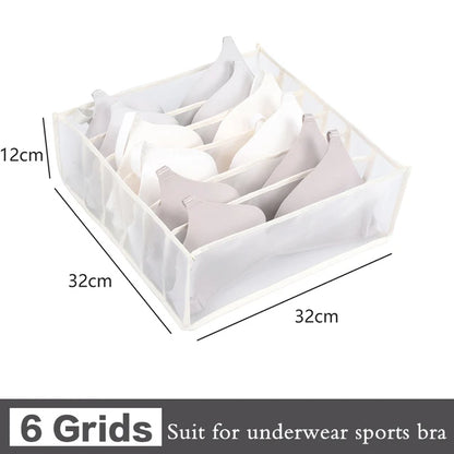 Foldable Underwear Drawer Organizer - Closet Divider Storage Box for Socks, Bras & Underpants - Hom Haven