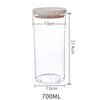 Sealed Food Grade Transparent Kitchen Storage Jar - Airtight Snack & Grain Container (250ml-700ml)