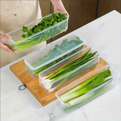Refrigerator Storage Boxes with Lid - Airtight Fridge Organizer for Vegetables & Food (1/2/4 Pcs) - Hom Haven