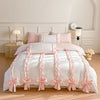3 Piece Sheet Set pink bowknot duvet cover Set , comfortable Bedding Set Bedspread for All Season