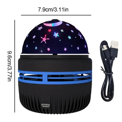LED Starry Sky Night Light USB Projector - Magic Ball Moon & Star Atmosphere Lamp for Home & Room Decor - Hom Haven