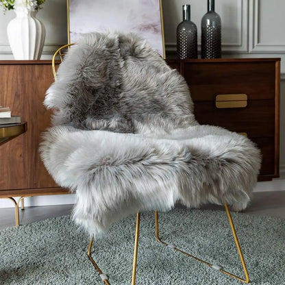 Soft Shaggy Faux Fur Rug 60x90cm - Extra Thick Non-Slip Plush Bedroom & Living Room Carpet - Hom Haven
