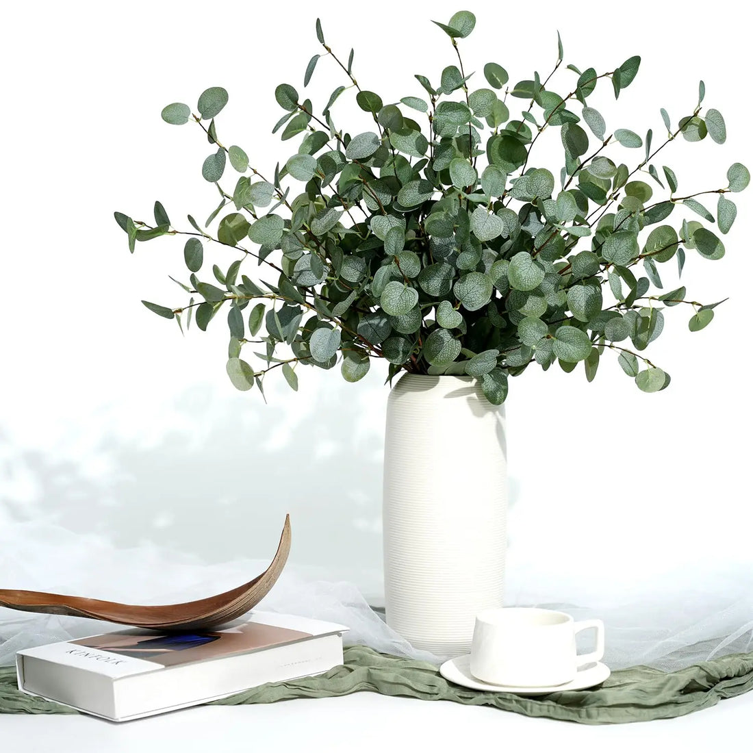 1/3pcs Artificial Eucalyptus Stems Fake Plants Decor for Vase Home Room Party Table Wedding Decorations Faux Eucalyptus Leaf