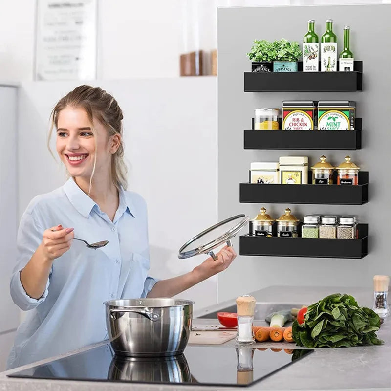 Magnetic Refrigerator Side Storage Rack Organizer