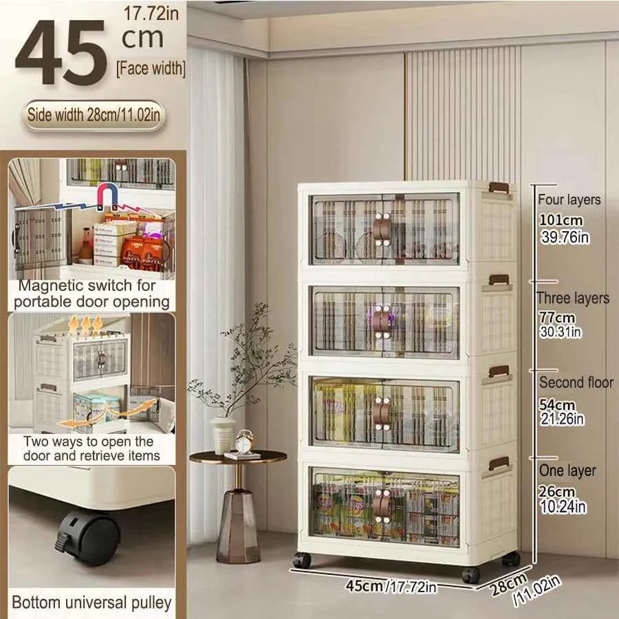 Large Capacity Foldable Wardrobe Storage Cabinet - Dustproof Closet Organizer, Easy to Install - Hom Haven