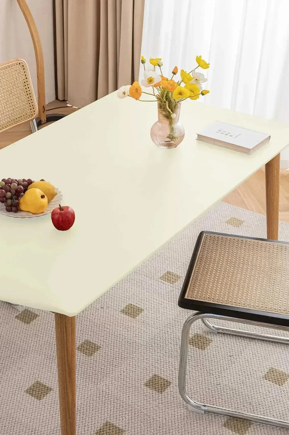 1pc tablecloth pad in durable waterproof leather - customised cover for table or dining table