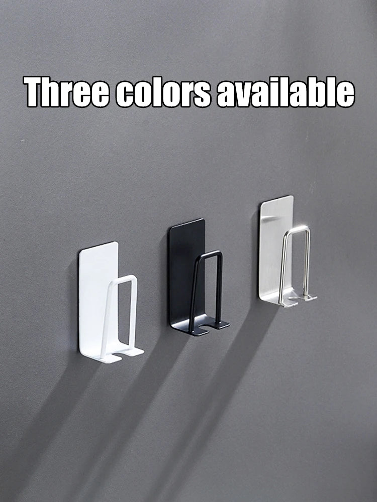304 Stainless Steel Wall-Mounted Toothbrush Holder - No-Drill Bathroom Dental Cup & Storage Rack