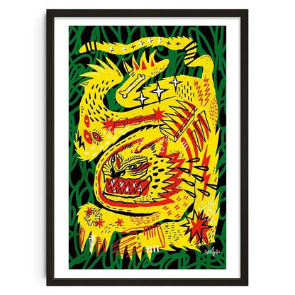 Retro Abstract Nourishing Soul Canvas Wall Art - Classic Unframed Print Poster for Home & Living Room Decoration - Hom Haven