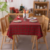 Christmas Decoration Plaid Tablecloth Color Woven Polyester Cotton Red Green Table cover for Home Party Dining Decor