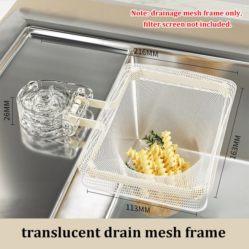 Suction Sink Drain Net Rack Anti-Clog Kitchen Waste Filter