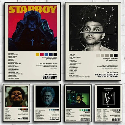 The Weeknd Hip Hop Music Canvas Wall Art Poster - Unframed Album Star Print for Living Room & Home Decor - Hom Haven