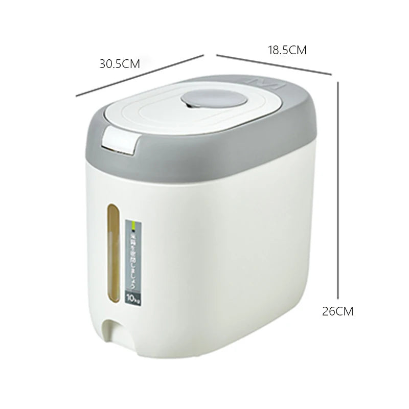 XIAOGUI 5KG/10KG Rice Dispenser - Japanese Style Kitchen Storage Container for Cereal & Grains