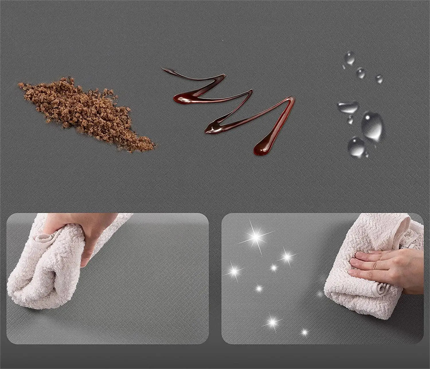 Anti-Fatigue Standing Kitchen Mat - PVC Waterproof Non-Slip Kitchen Rug for Comfort & Safety
