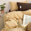 Simple Style Bedding Set Nordic Striped Duvet Cover Set 100% Cotton Flat Sheet Single Twin Size Double Bed Sheet Set For Bedroom