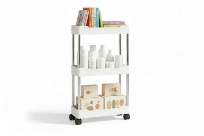 3-Layer Rolling Storage Cart with Wheels - Multi-Purpose Organizer for Bathroom, Kitchen & Office - Hom Haven