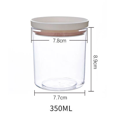 Sealed Food Grade Transparent Kitchen Storage Jar - Airtight Snack & Grain Container (250ml-700ml) - Hom Haven