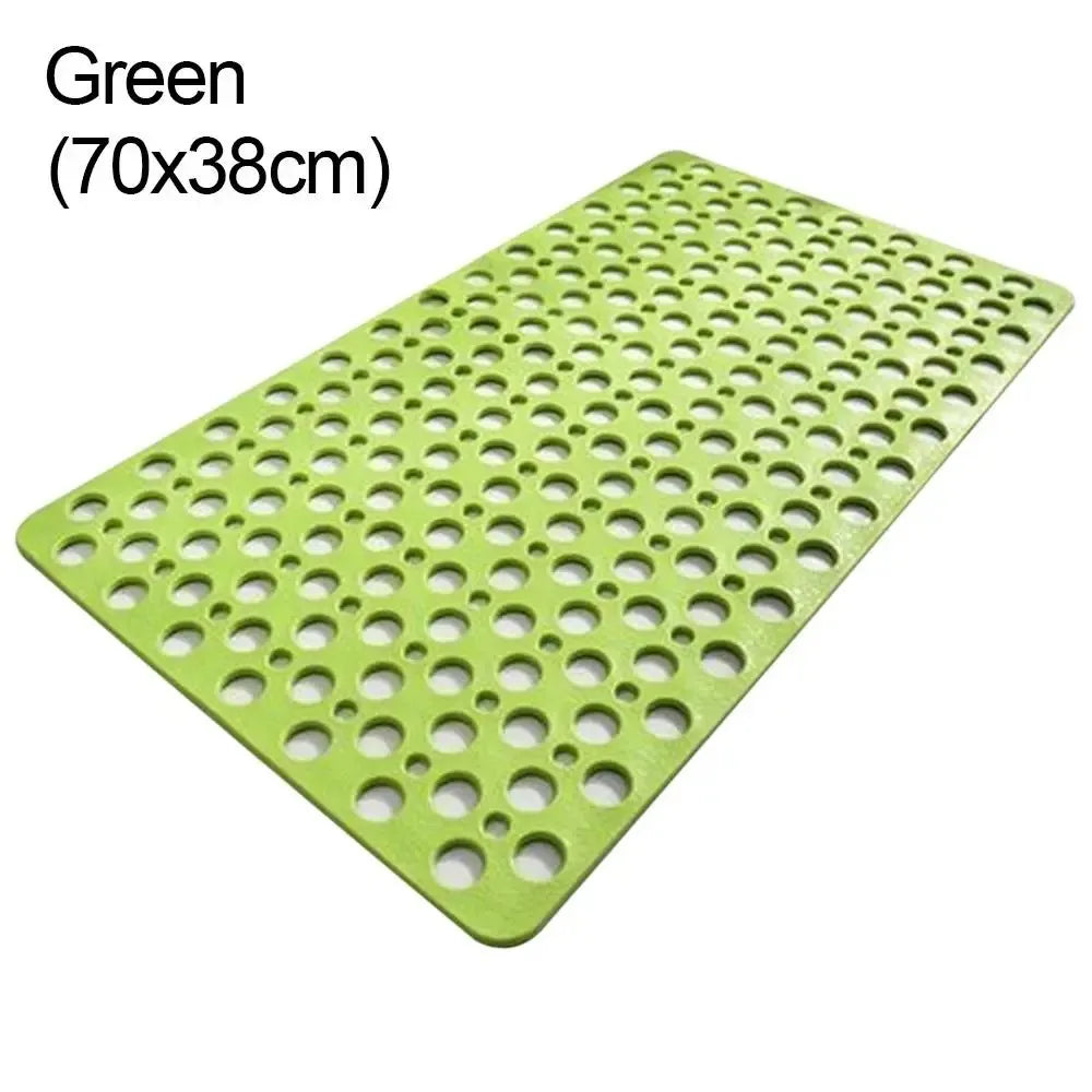 Non-Slip Bath Mat with Drain Holes & Suction Cups - Easy Clean Bathtub Mat Bathroom Accessory - Hom Haven