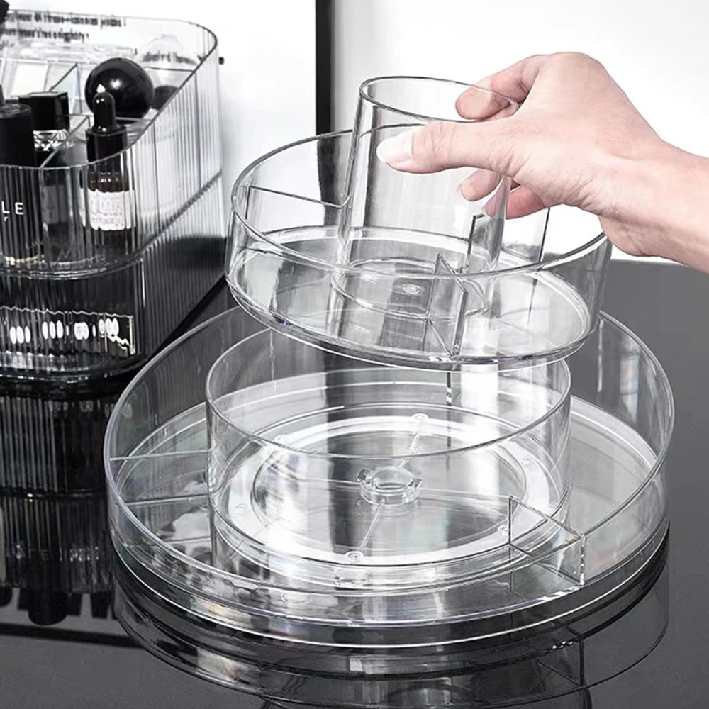360° Rotating Acrylic Desktop Cosmetic Organizer