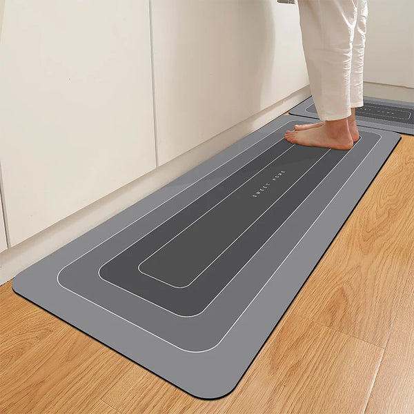Waterproof Anti-Slip Kitchen Floor Mat - Diatomite Door Mat & Household Foot Mat - Hom Haven