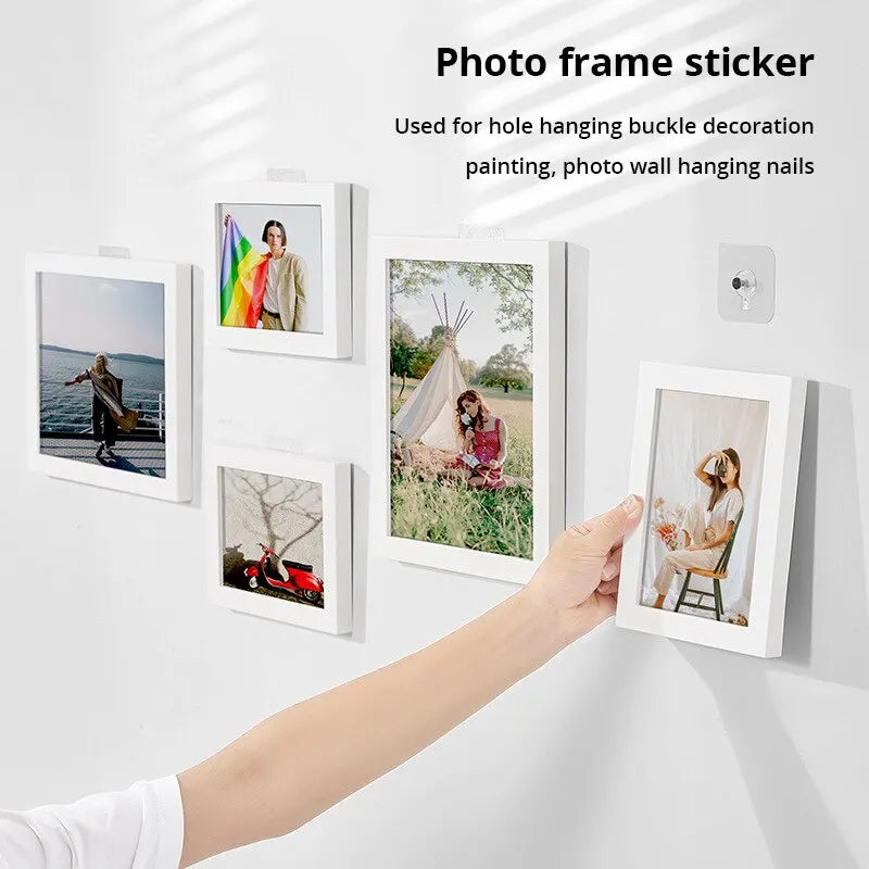 Transparent Adhesive Wall Hooks for Frames & Photos - 10 PCs