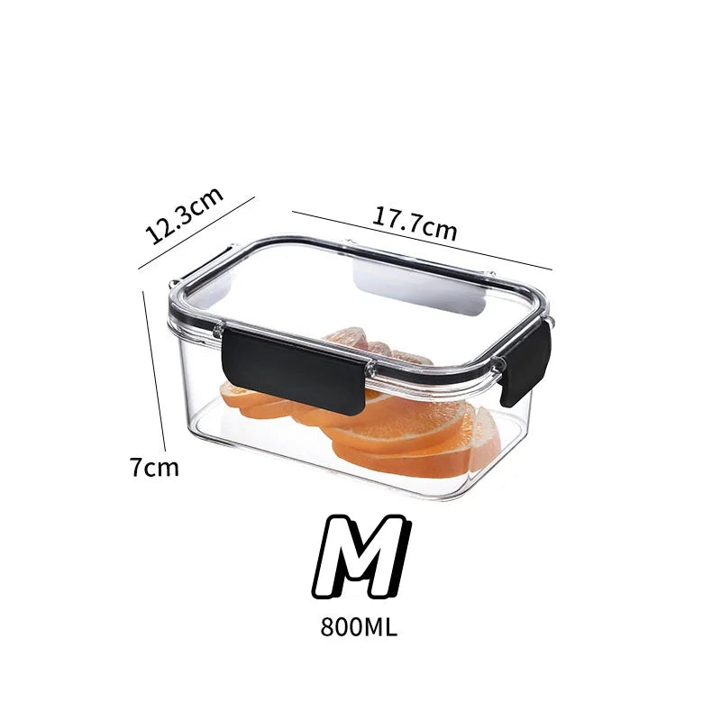 Refrigerator Crisper Storage Boxes, Sealed Fresh Food Organizer (3/1 Pcs)