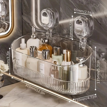 No-Drill Suction Bathroom Storage Shelf Organizer - Hom Haven