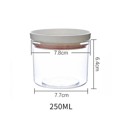 Sealed Food Grade Transparent Kitchen Storage Jar - Airtight Snack & Grain Container (250ml-700ml) - Hom Haven