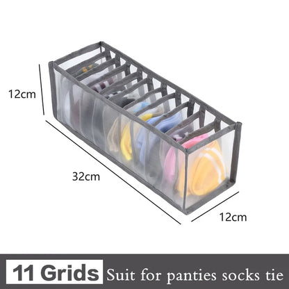 Foldable Underwear Drawer Organizer - Closet Divider Storage Box for Socks, Bras & Underpants - Hom Haven