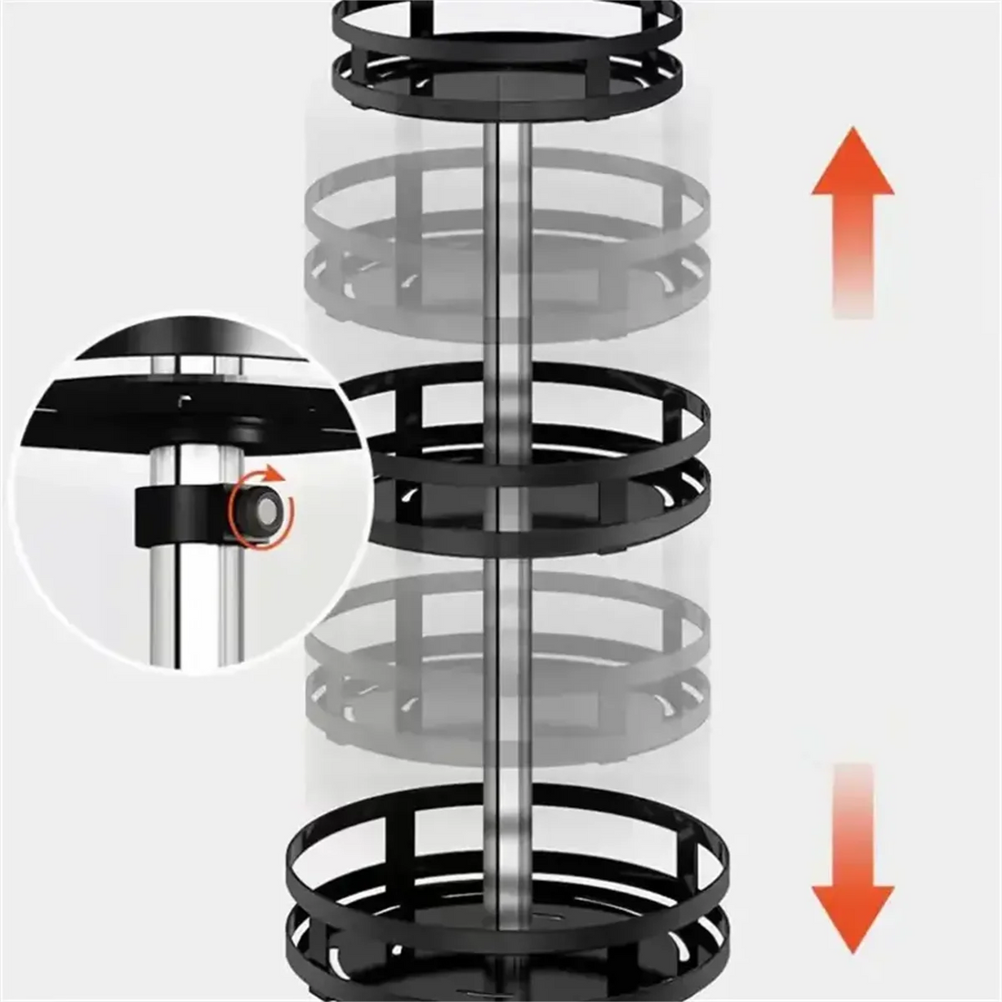 360° Rotating Spice Rack Organizer - Non-Skid Carbon Steel Seasoning & Jar Storage Tray