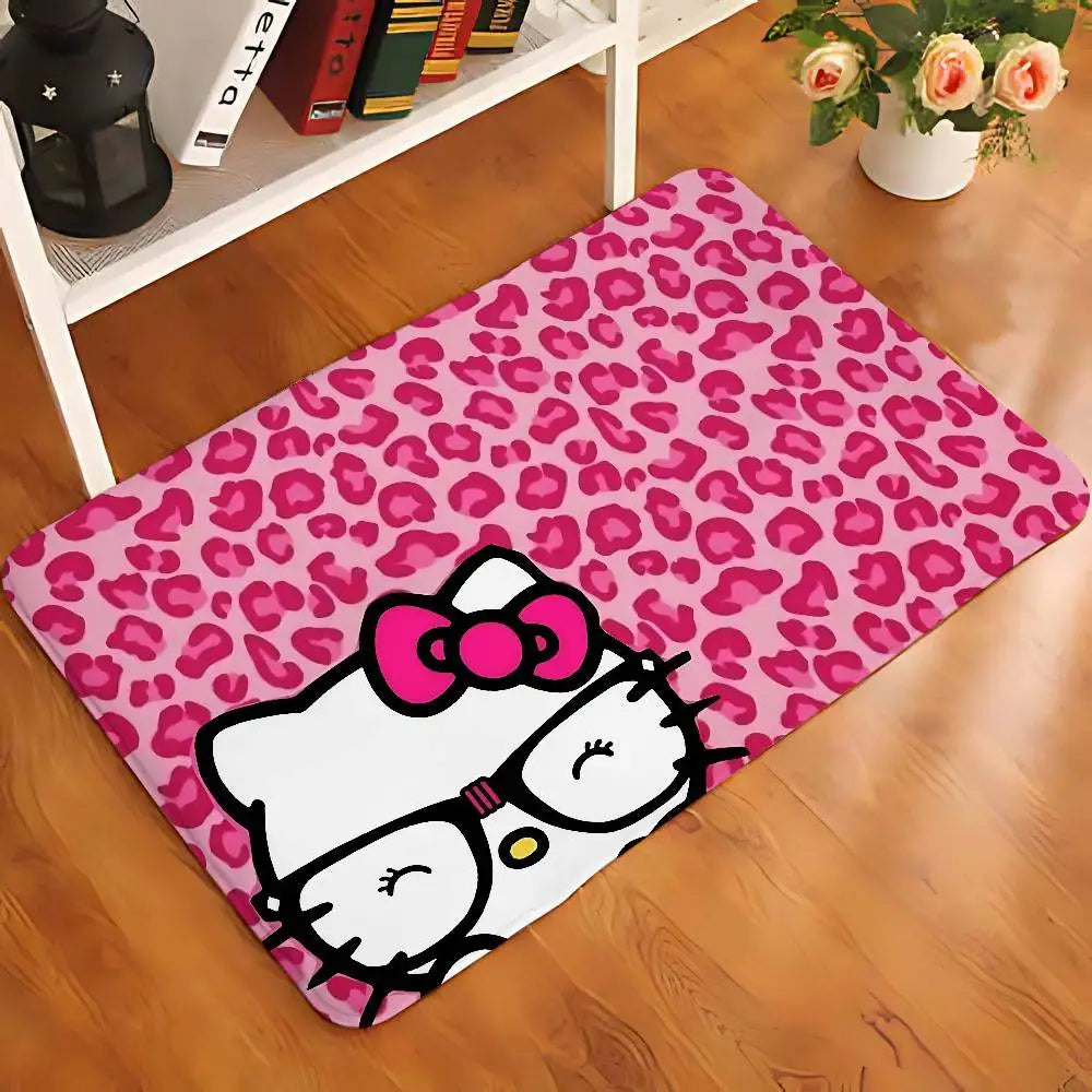 Cute H-hello-K-Kitty Floor Mat Bathroom Absorbent Mat Simple Door Dirt-resistant Mat Home Kitchen Mat Foot Mat Entry Mat